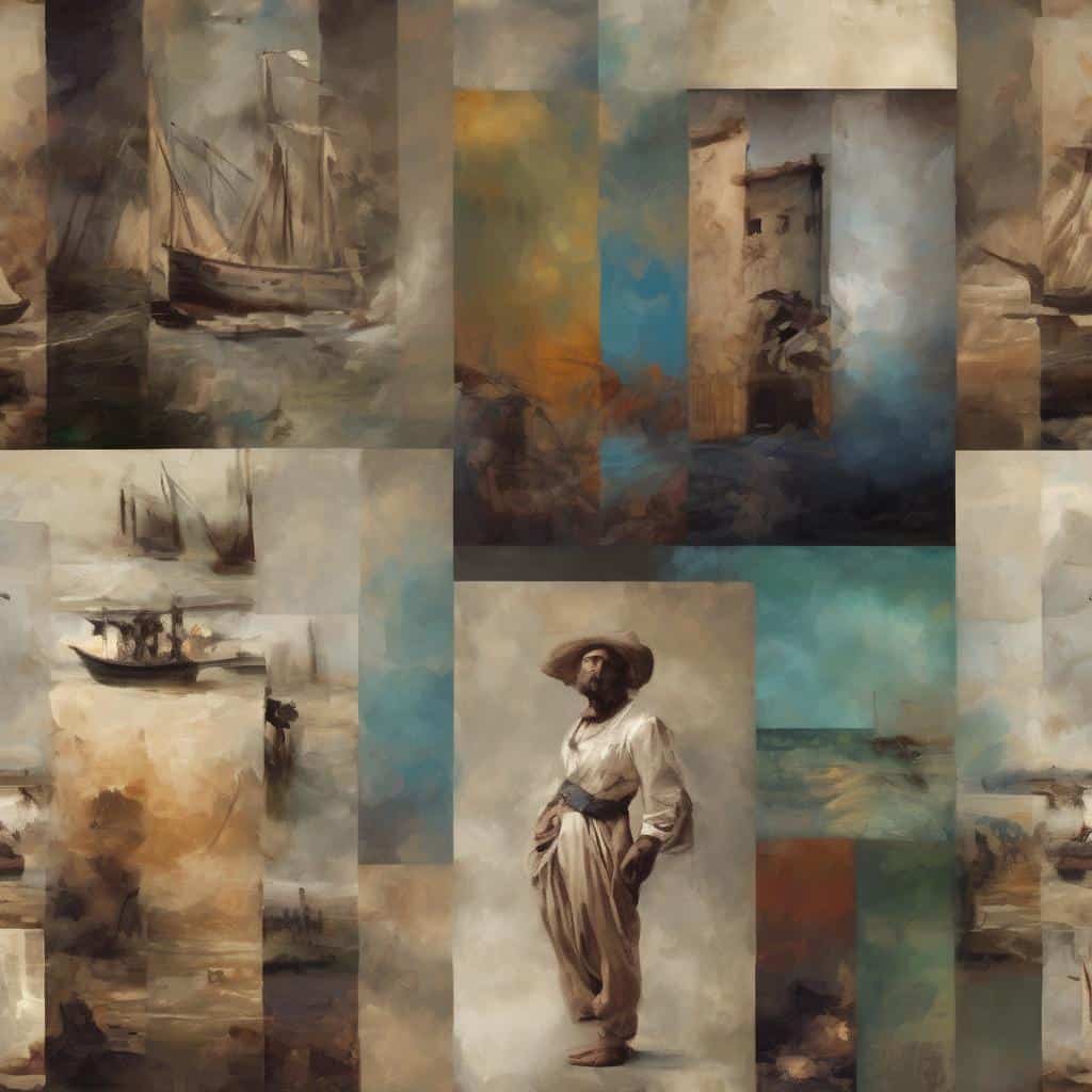 Παλιές ναυτικές σκηνές και παραδοσιακοί καλλιτεχνικοί πίνακες με ιστορία και πολιτιστική κληρονομιά.